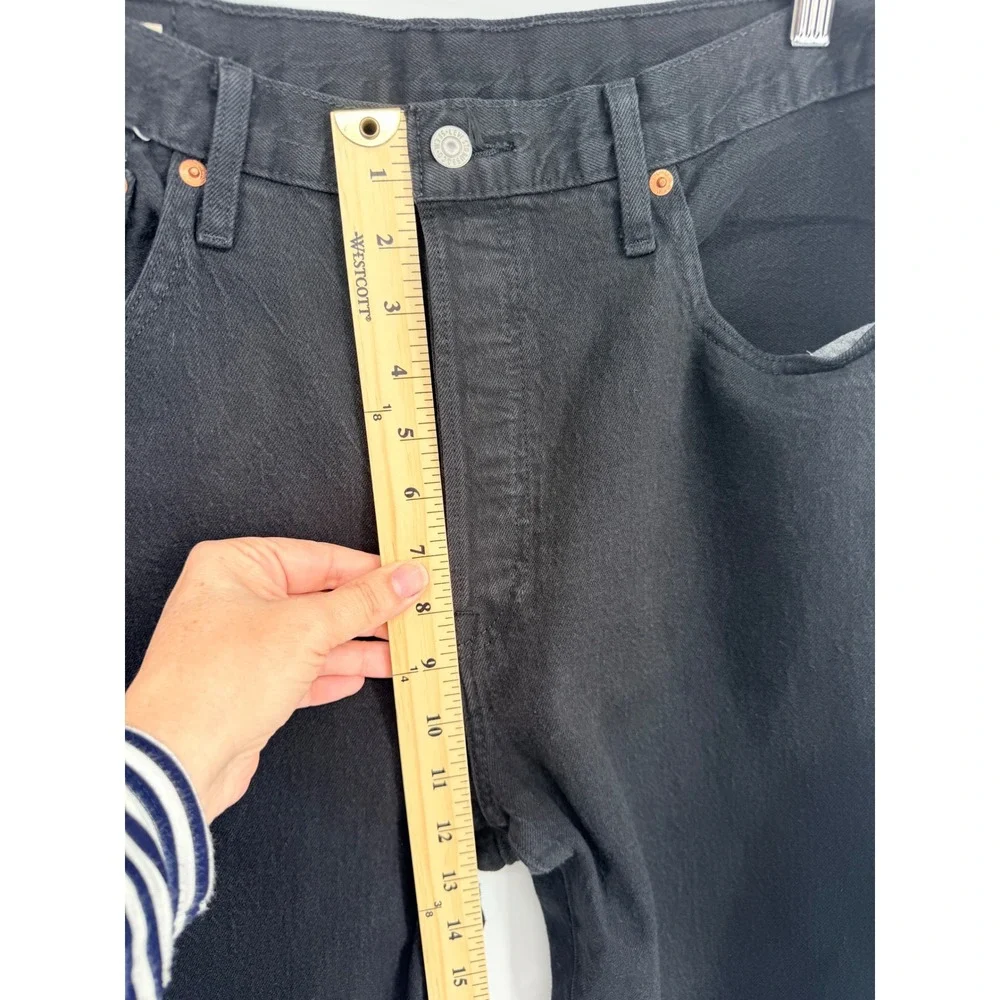 Levis 501 Original Fit Black‎ Straight Leg Button Fly Jeans Mens W32 L28